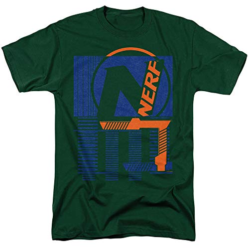 Nerf Grid Unisex Adult T-Shirt for Men and Women, Hunter Green, Large