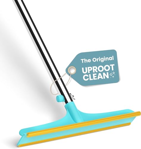 Uproot Cleaner Xtra Pet Hair Removal Broom: Reusable Carpet Rake with Telescopic 60' Handle - As Powerful as Uproot Cleaner Pro Pet Hair Remover, but Made for Carpets, Curtains, & Hard-to-Reach Places