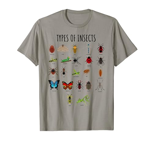 Kids Types Of Insects Bug Identification Science T-Shirt