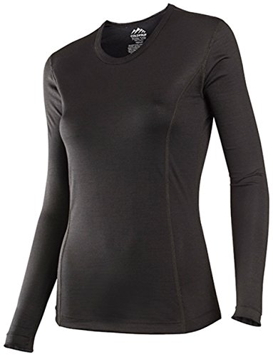 ColdPruf Women's Classic Base Layer Long Sleeve Crew Neck Top, Black, Large