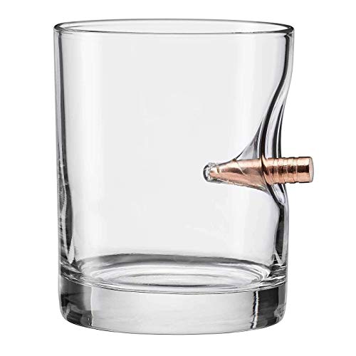 BenShot Rocks Glass with Real .308 Bullet - 11oz | Made in the USA
