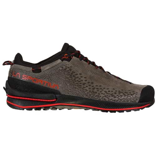 La Sportiva Mens TX2 EVO Leather Approach/Hiking Shoes, Carbon/Goji, 10.5