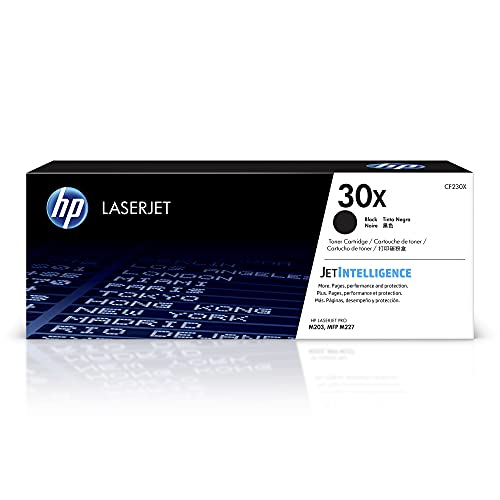 HP 30X Black High-yield Toner Cartridge, Works with HP LaserJet Pro M203 Series, HP LaserJet Pro MFP M227 Series, CF230X