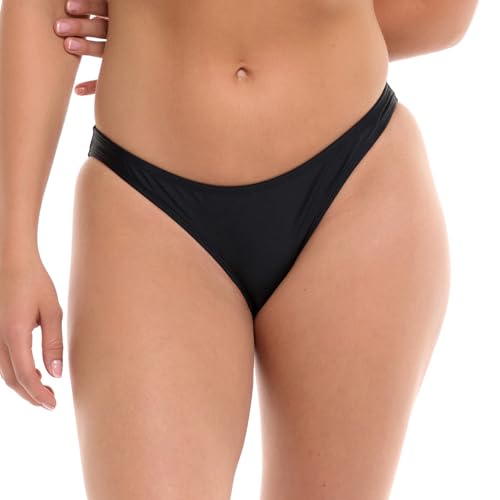 Body Glove Women's Standard Basic Bikini Bottom, Smoothies Black, Medium