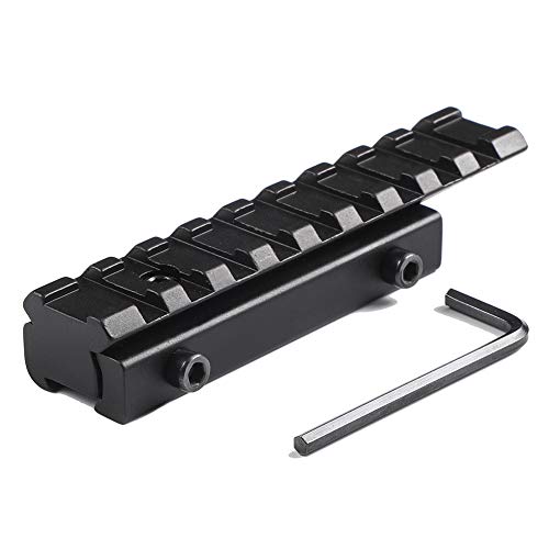 Fidragon Dovetail to Picatinny Rail Adapter 11mm to 20mm Rail Adapter Low Profile Rail Mount Dovetail to Weaver Rail Base Mount 3/8' to 7/8' Converter Adapter (1 pcs)