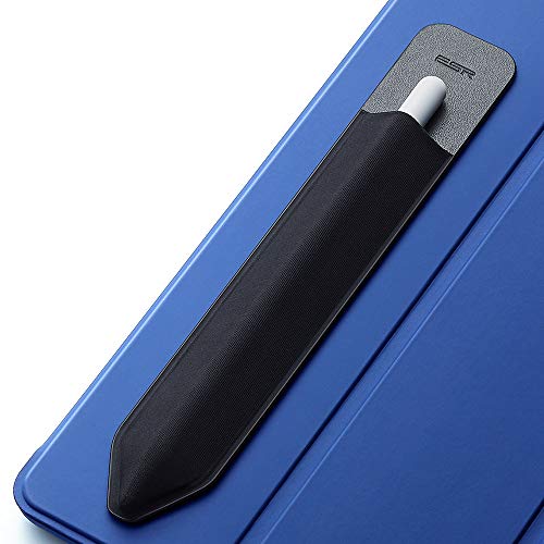 ESR Pencil Case Holder Compatible with The Pencil (Pro and 1st and 2nd Gen), Elastic Pocket for Stylus Pen [Pencil Protected and Safe] Pouch Adhesive Sleeve Attached to Case for Pencil, Black