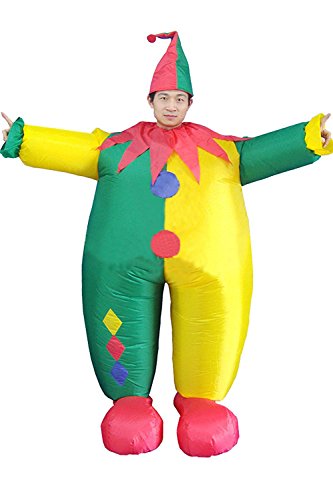 Kacm Adult Inflatable Clown Funny Doll Costume
