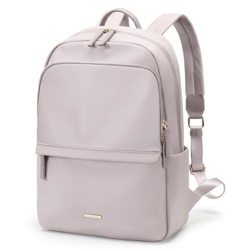 GOLF SUPAGS Laptop Backpack for Women Slim Computer Bag Work Travel College Backpack Purse Fits 14 Inch Notebook (Pinkish Gray)