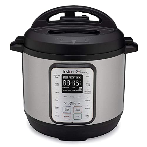 Instant Pot Duo Plus 9-in-1 Electric Pressure Cooker, Slow Cooker, Rice Cooker, Steamer, Sauté, Yogurt Maker, Warmer & Sterilizer, Includes App With Over 800 Recipes, Stainless Steel, 6 Quart