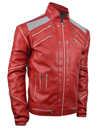 Dizller MJ Beat It Jacket, Song - Red - Faux Leather - XL