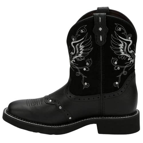 Justin Women's Mandra Western Boot Square Toe Black 8.5 M US