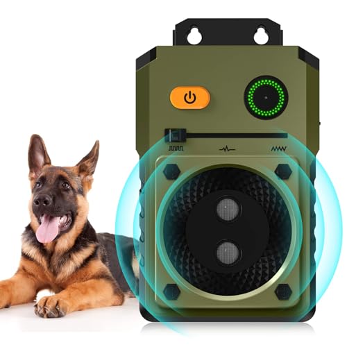Qulsxxer Anti Barking Device, 50FT Ultrasonic Dog Barking Control Devices, Rechargeable Bark Deterrent Devices Bark Box for Outdoor/Indoor Dog Use, 3 Modes Dog Barking Silencer Safe for Dogs & People