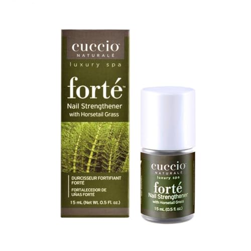 Cuccio Naturale Forte Nail Strengthener Treatment - With Horsetail Grass - Protects Against Cracking, Splitting And Breakage - Nutrient Rich Formula Makes Finger And Toenails More Pliable - 0.5 Oz