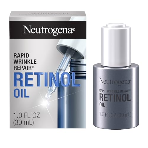 Neutrogena Retinol Face Oil .3% Concentrated, Rapid Wrinkle Repair, Daily Anti-Aging Face Serum to Fight Fine Lines, Deep Wrinkles, & Dark Spots, 1.0 fl. oz