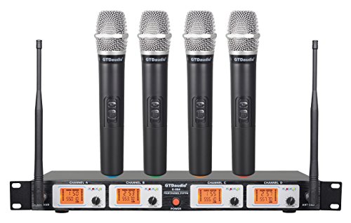 GTD Audio UHF Wireless Microphone System with 4 Hand held mics 504H