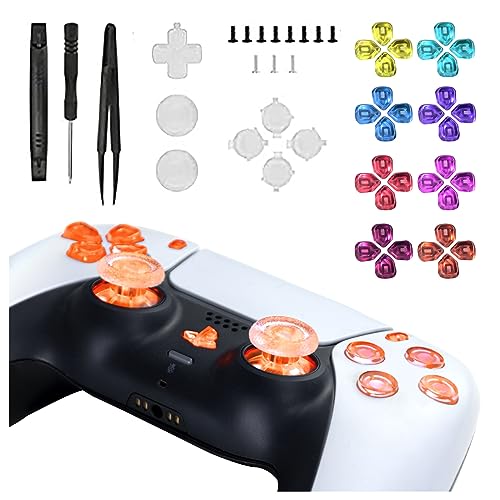 PS5 Controller Led Light Kit, 8 Multi Colored Glowing PS5 Controller Lights Up Buttons, Only for PS5 Controller Model bdm-010/020, not for bdm-030,(Without Controller)