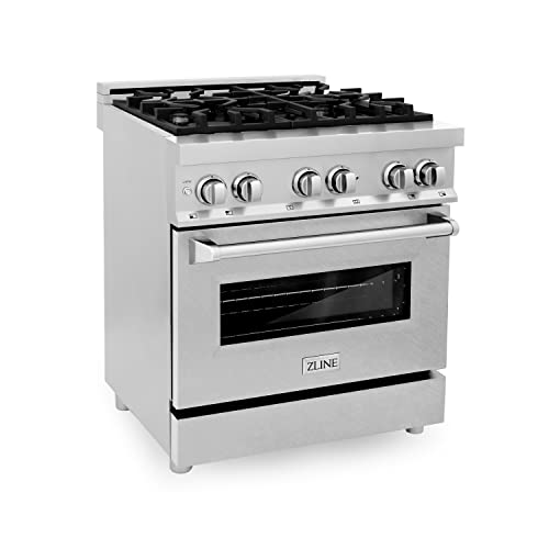 ZLINE 30 in. Professional Dual Fuel Range with Snow Finish Door (RA-SN-30)