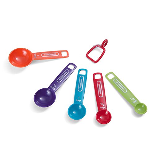 Farberware Professional Plastic Measuring Spoons, Set of 5, Colors may vary