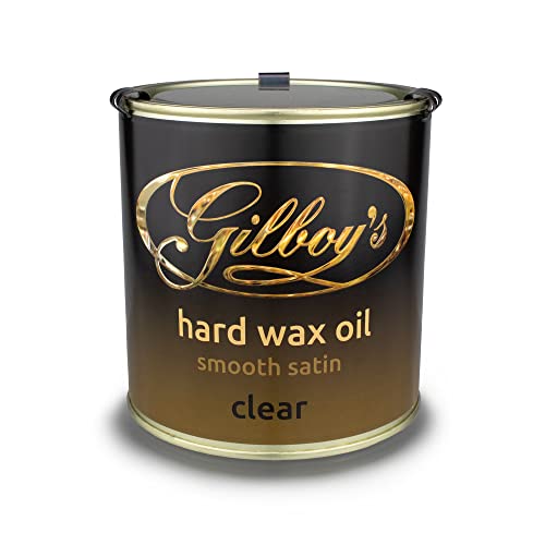 Gilboys Hard Wax Oil - Interior Wood Finish - 500ml - All Natural, Quick Drying, Water & Heat Resistant - Perfect for Sealing & Finishing Kitchen worktops, Stairs, Floors, Doors & Dining Tables…