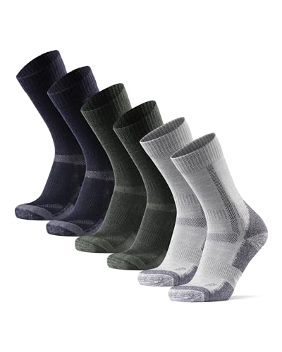 DANISH ENDURANCE Merino Wool Hiking Socks - Moisture Wicking, Cushioned to Prevent Blisters - For Men, Women, Small to Large Sizes - 3 Pair Pack