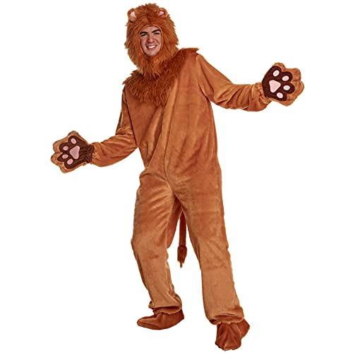 Morph - Lion Costume Adult - Adult Lion Costumes - Lion Adult Costume - Lion Costume For Adults - Mens Lion Costume Adult - Male Lion Costume - Lion Costume For Men Cowardly - Size XL