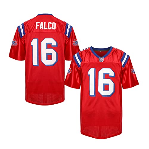 Men 16 Shane Falco Movie Football Jersey The Replacements Jersey Red (Large, Red)