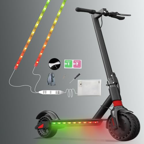 2 Strip Electric LED Bicycle Scooter Lights Night Cycling Colorful Lamp Waterproof Safety Skateboard Scooter Lights 30cm