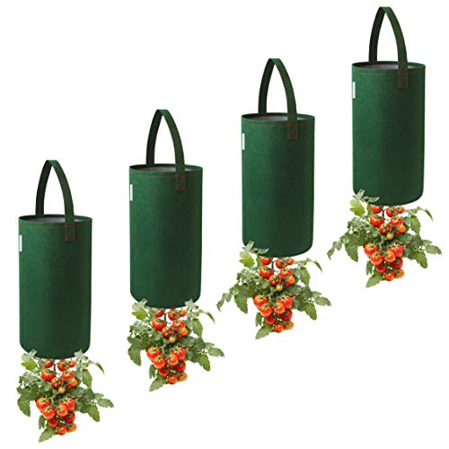 Pri Gardens Upside Down Tomato Planter, (2- Pack) Hooks Included (Plants, Soil and Fertilizer not Included).)