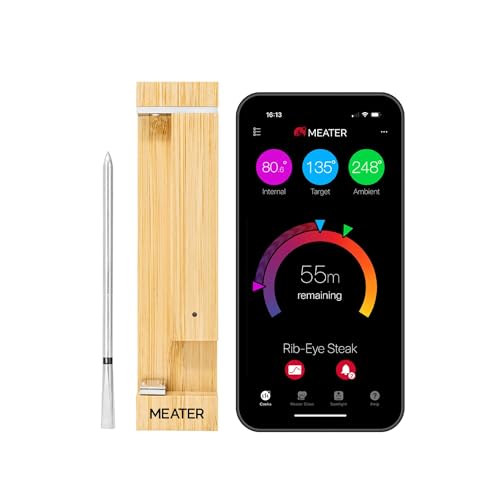 [New] MEATER 2 Plus: Open Flame Grilling 1000°F, Wireless Smart Meat Thermometer, Extra Long Bluetooth Range, 100% Waterproof, Multi Sensors, Lab-Certified Accuracy, for BBQ/Grill/Oven/Air Fryer