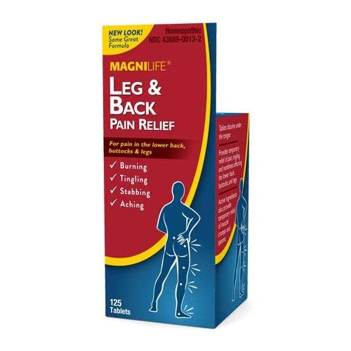 MagniLife Leg & Back Pain Relief, Fast-Acting Pain Relief, Naturally Soothe Burning, Tingling and Stabbing Pains - 125 Tablets