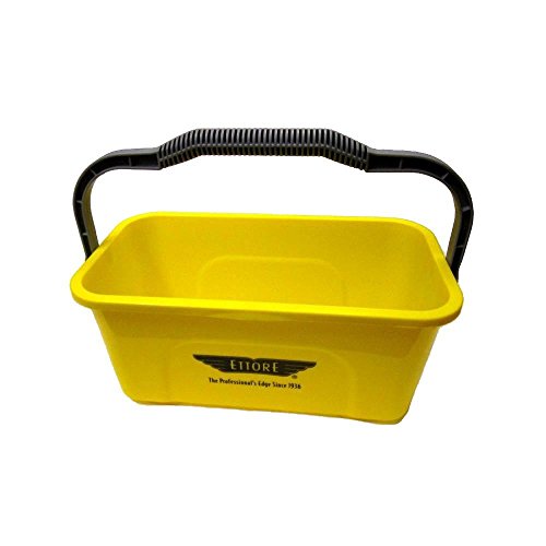 Ettore 3 Gallon Compact Super Bucket with Ergonomic Handle, Yellow