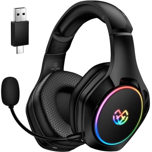 Wireless Gaming Headset 7.1, Bluetooth 5.3 & 2.4GHz Type-C & USB Gaming Headphones with 40H+, Gaming Headsets for PS5, PS4, PC, Switch, Phone