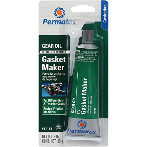 Permatex 81182 Gear Oil RTV Gasket Maker, 3 oz (Packaging May Vary)