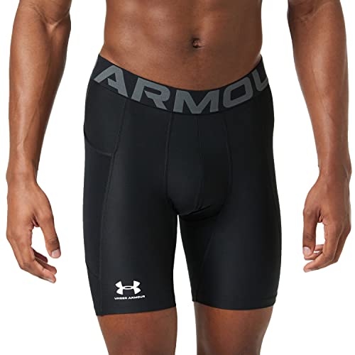 Under Armour Men's Armour HeatGear Compression Shorts , Black (001)/Pitch Gray , Large