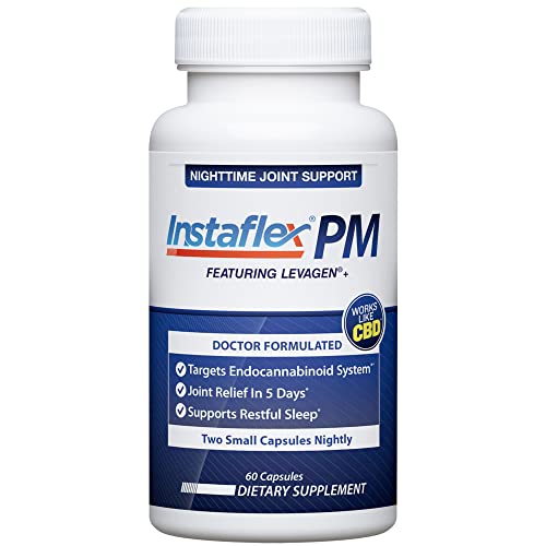 Instaflex PM Nighttime Joint Support with Levagen, Tamaflex, GABA, Ashwagandha, Passionflower Extract, Mobility, Sleep Support - 60 Capules