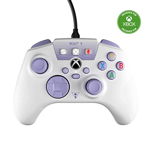 Turtle Beach React-R Controller White/Purple - Xbox Series X|S, Xbox One and PC