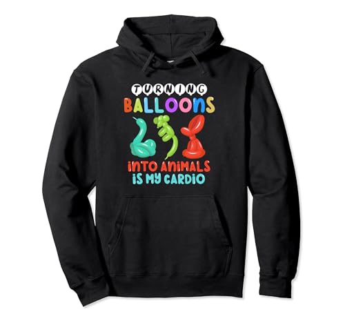 Balloon Animal Twister Party Cardio Balloon Artist Pullover Hoodie