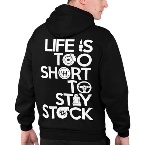 STYLN Life is Too Short to Stay Stock Hoodie (Large) Black
