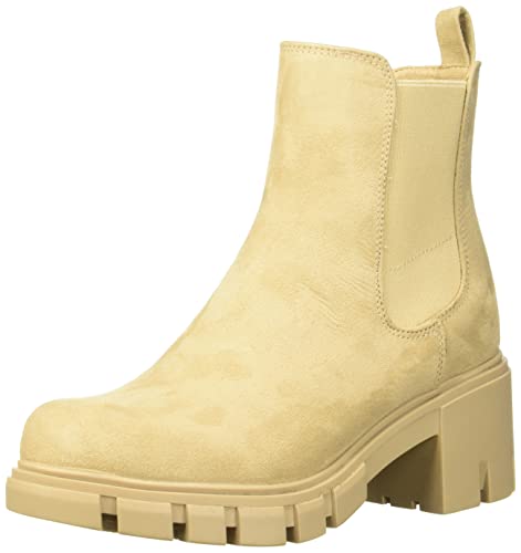 Madden Girl Women's Tessa Chelsea Boot, Sand Fabric, 8.5
