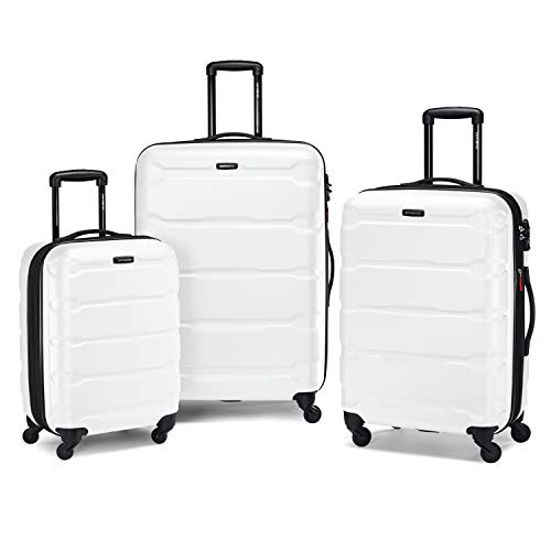 Samsonite Omni PC Hardside Expandable Luggage with Spinner Wheels, 3-Piece Set (20/24/28), White