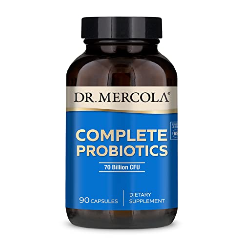 Dr. Mercola, Complete Probiotics (70 Billion CFU) 90 Servings (90 Capsules), Helps Support Digestive Health, Non GMO, Soy Free, Gluten Free