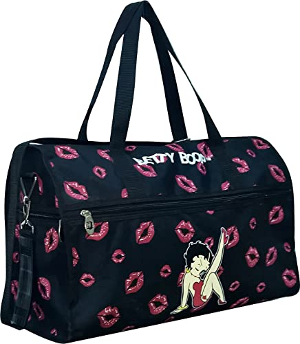 Betty Boop Large Duffel Bag, Durable Microfiber