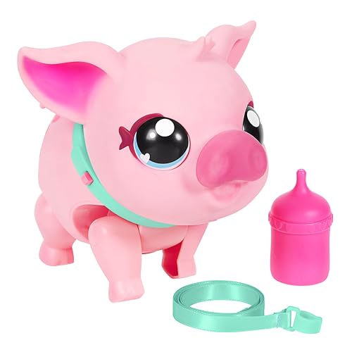 Little Live Pets - My Pet Pig: Piggly | Soft and Jiggly Interactive Toy Pig That Walks, Dances and Nuzzles. 20+ Sounds & Reactions. Batteries Included. for Kids Ages 4+