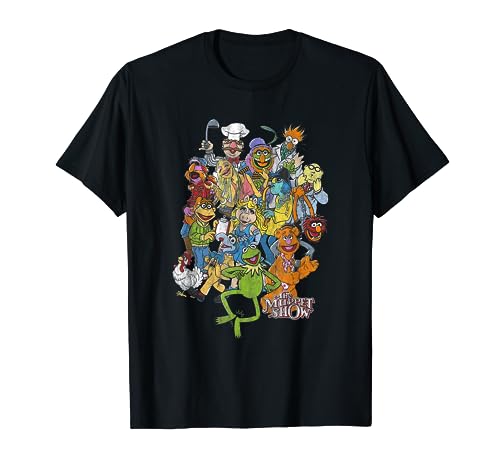 Disney The Muppets Main Characters Distressed Group Shot T-Shirt