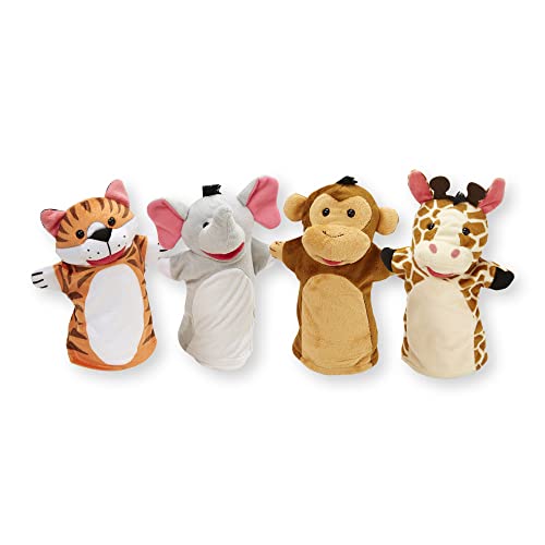 Melissa & Doug Zoo Friends Hand Puppets Puppets and Theaters Themed Puppet Sets 3+ Gift for Boy or Girl