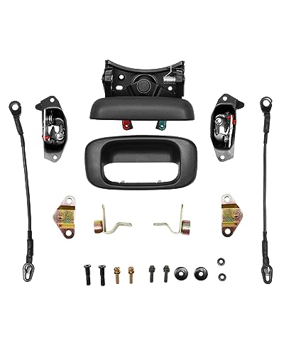 Tailgate Handle Latch Rebuild Kit, Compatible with 1999-2006 Chevy Silverado 1500 2500 3500, GMC Sierra, Replaces# 15997911 15921948 Rear Tail Gate Door Parts Gasket Bezel Lock Bolt Hinge Locking Set