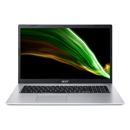 Acer Aspire 3 17.3' FHD IPS High Performance Laptop | 11th Gen Intel Core i5-1135G7 | Windows 10 Home | Silver | with Laptop Stand Bundle (Silver, 8GB RAM | 256GB SSD)