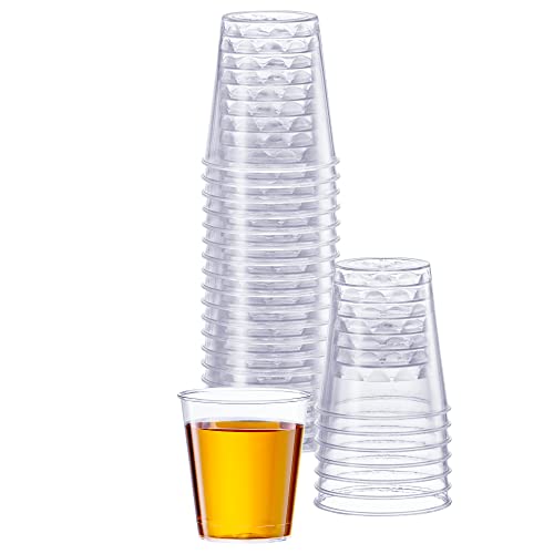 Comfy Package Clear Hard Plastic Shot Glasses [1 oz. - 100 Count] Disposable Shot Cups