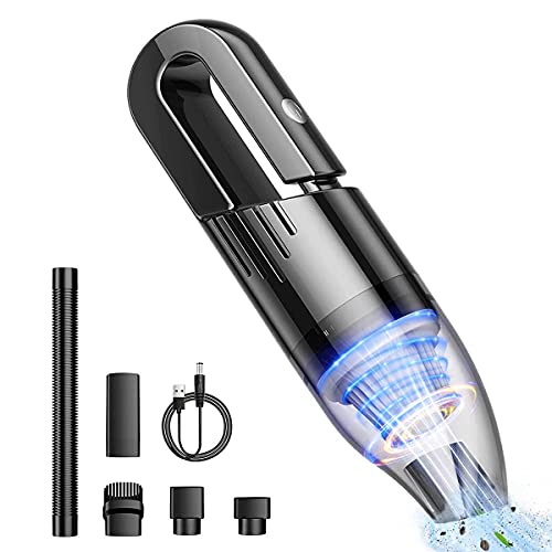 LIPUWS Mini Protable Car Vacuum Cordless,Handheld Vacuum for Quick Cleaning,Hand held vacuuming, Dust Buster Cordless Rechargeable for Car Home and Office