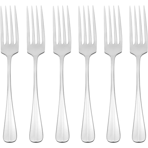 Oneida Savor Everyday Flatware Dinner Forks, Set of 6, 18/0 Stainless Steel, Silverware Set, Dishwasher Safe